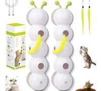 Générique Whirlie Cat Toy, Smart Motion Cat Toy with Worm Design, Happy Luna Cats Toys with Suction Cup, Wall & Window Mounted, for Indoor Cats Hunting, Jumping, and Interactive Play (2PCS)
