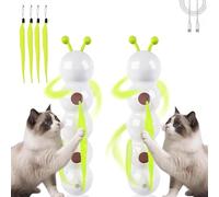 Générique Whirlie Cat Toy, Whirlie Smart Motion Cat Toy with Worm Design, with Suction Cup, Suitable for Indoor Wall, Door and Window Installation (2PCS)
