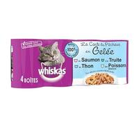 Générique WHISKAS - Pâtées pour Chat en Gelée La Carte du Pêcheur - 1500 g - Variété de Saveurs pour Les Chats gourmets! - Lot De 3