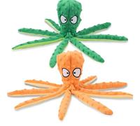 Générique Whiskerspot Octopus Dog Toy, Stuffing Free Octopus Dog Toy, Squeaky & Crinkle Plush for Aggressive Chewers Dogs, for Interactive Play, Teething & Anxiety Relief (2PCSD)