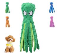 Générique Whiskerspot Octopus Dog Toy, Whiskerspot Eco-Friend Octopus Plush, No Stuffing Crinkle Interactive Chew Toy, for Small and Medium Dogs (Green)