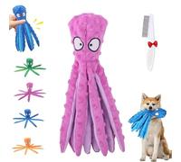 Générique Whiskerspot Octopus Dog Toy, Whiskerspot Eco-Friend Octopus Plush, Squeaky Dog Toys, Durable Plush Octopus Dog Toy, No Stuffing, Interactive Chew Toys (1pc*Purple)