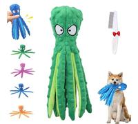Générique Whiskerspot Octopus Dog Toy, Whiskerspot Eco-Friend Octopus Plush, Squeaky Dog Toys, Durable Plush Octopus Dog Toy, No Stuffing, Interactive Chew Toys (1pc*Green)