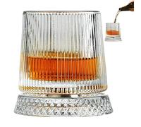 Générique Whiskey Glass - 360 Degree Rotation Base Drinking Mug - Whiskey Cuups | for Husband Men Dad Fauather Drinking Party Christmas Birthday Holidays