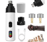 Générique Whisperpaws Pain-Free Nail Trimmer, Electric Silent Dog Nail Trimmers with 2 PCS Grinding Head, Rechargeable Adjustable Speed for Small to Large Pets Home Grooming Tools (with 2 Grinder)