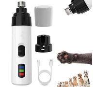 Générique Whisperpaws Pain-Free Nail Trimmer, Electric Silent Dog Nail Trimmers with 2 PCS Grinding Head, Rechargeable Adjustable Speed for Small to Large Pets Home Grooming Tools (Basic)