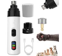 Générique Whisperpaws Pain-Free Nail Trimmer, Electric Silent Dog Nail Trimmers with 2 PCS Grinding Head, Rechargeable Adjustable Speed for Small to Large Pets Home Grooming Tools (with 1 Grinder)