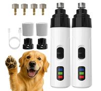 Générique WhisperPaws Pain-Free Nail Trimmer, Rechargeable Quiet 2 Speed Electric Grinder with LED Light, with Replacement Grinding Heads, for Small, Medium and Large Cats and Dogs (2Pcs)