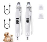 Générique WhisperTrim - Pet Nail Trimmer, WhisperTrim Nail Trimmer, Portable 2 in 1 Dog Cat Electric Nail Clipper with Light, Rechargeable LED Smart Display Hair Clippers for Dog Cat (2Pcs)