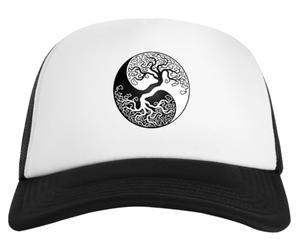 Générique White and Black Tree of Life Yin Yang Casquette De Baseball Blanche Snapback Unisexe