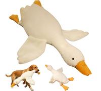 Générique White Duck Dog Toy, 2025 New Large Plush White Duck Dog Toys Realistic Goose Design Dolls, Goose Stuffed Animal Toy, Suitable for Dogs Chew and Play Best Pet Supplies (130cm/51.2in)