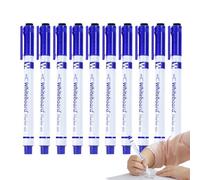 Générique Whiteboard Markers - 0.5mm Fine Tip Writing Markers | 10 Pieces School Pen With Eraser, For Teachers Classrooms Whiteboards Schools Preschools Kindergartens Drawing
