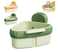 Générique Widous/Wideous/Curetoaway Suction Cup Sink Corner Rack, Food Waste Catcher for Sink with Fine Mesh Drain Hole, Suction Cup Storage Rack with Drain Hole, Removable for Easy Cleaning (Green)