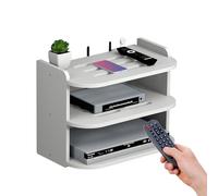 Générique WiFi Router Shelf, Wall Mounted Projector Holder, 13.39x7.68x5.12 inches Multifunction No Drill Heat, Dissipation Rack Storage for Set-Top Box Router Console Home, Wireless