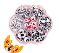 Générique Wiggly Eyes for Crafts - ABS 4-18mm Assorted | Googly Eyes, Sticky Adhesive Eyeball Stickers | Craft Decoration Supplies for Cards Dolls Bags Hats Walls DIY Art Projects