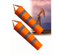 Générique Wind Direction Bag, Waterproof Weather Vane, Rip-Stop Oxford Cloth, Heavy-Duty Wind Measurement Flag, for Oilfield/Chemical(Orange,2.6ft)