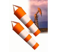 Générique Wind Direction Bag, Waterproof Weather Vane, Rip-Stop Oxford Cloth, Heavy-Duty Wind Measurement Flag, for Oilfield/Chemical(Orange-Milk,6.6ft)