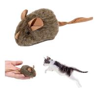 Générique Wind Up Mice Toys,Fun Plush Mouse Cat Toy,Automatic for Indoors Mouse Cats Interactive Toys with Realistic Squeaky Sound,Soft Bite-Resistant Play Gear for Exercise