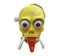 Générique Wind Up Skull Toy, Clockwork Walking Skeleton Model for Stress Relief and Pranks, Fun Pendant Decoration for Birthday Party Favor Desk Display and Halloween Novelty Present 4.3x5.3x6.5cm