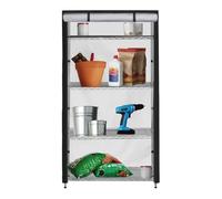 Générique Windproof Storage Shelf Cover for Wire Shelving Rack, Portable Rolling Organizer Protector for Clothes, Doors, Bedroom, Garage, Warehouses, and Home Organization Solutions