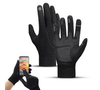 Générique Windproof Warm Gloves with Touchscreen & Anti-Slip Grip, 2026 New Water Resistant Thermal Gloves, Waterproof Winter Glove for Men Women (Black,Small)