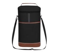 Générique Wine Bottle Bag - 2 Bottle Insulated Leakproof Carrier Tote | Portable Wine Case With Shoulder Strap For Hiking, Camping & Picnics, Padded Travel Cooler For Men & Women