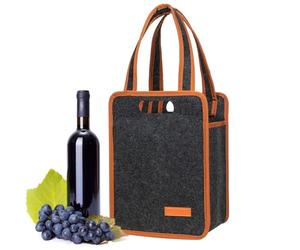 Générique Wine Bottle Carrying Case - Felt | Felt Wine Bottle Carrying Portable Travel Bag | Stylish and Elegant Ẃine B́ottle Carrier for Camping Travel Picnic and Barbecue