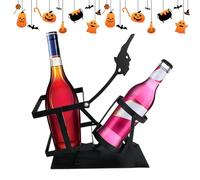 Générique Wine Bottle Holder, Decorative Skull Stand, Elegant Whiskey Display Organizer, Sturdy Artistic Design for Entertainment Center, Dining Room, Housewarming, 6.89x3.15x9.06 inches