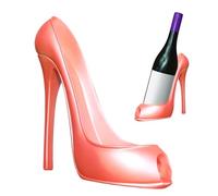 Générique Wine Bottle Holder - Resin High Heel Wine Rack, Velvet Base Desktop Stand, Chic Decorative Storage, Elegant Bar Accessory | Countertop Home Kitchen Display for Parties Celebrations Drinks