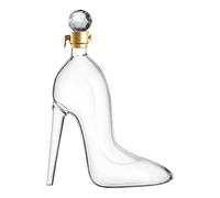 Générique Wine Decanter, Glass Bottle, High-Heeled Shoes Shaped Clear Liquor Container, 350ml Desktop Ornament Birthday Christmas Barbeque, Bar Accessory for Restaurant Home Workplace