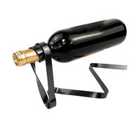 Générique Wine Display, Floating Rack, Metal Ribbon Shape Liquor Display, Space-Saving Decorative Storage, for Whiskey, Wedding, Kitchen Use, Red, Black, Gold, Artisanal Craftsmanship