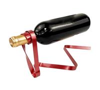 Générique Wine Display, Floating Rack, Metal Ribbon Shape Liquor Display, Space-Saving Decorative Storage, for Whiskey, Wedding, Kitchen Use, Red, Black, Gold, Artisanal Craftsmanship