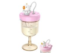 Générique Wine Sippy Cup | Spill-Proof With Scale & Straw | Kids Goblet Cup For Age Over 12 Months | For Home Daily Travel Outdoor Camping Picnic Daycare Nursery