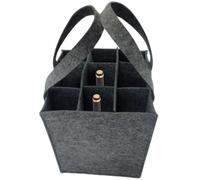 Générique Wine Tote - 9 Bottle Felt Carrier Tote Bag, Portable Wine Transport Organizer, Leak Resistant Multi Bottle Holder, Insulated Travel Beverage Carry Case, Party Picnic Storage Bag System