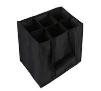 Générique Wine Tote Bag, Wine Carrier Bag, Bottle Holder, Reusable Non-Woven Material, Secure Carry Design, Travel and Outdoor Activities, 10.63x10.63x7.09 inches, Black Color, 1 Piece