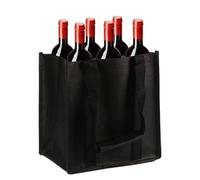 Générique Wine Totes and Carriers, Reusable Wine Holder Bag, Secure Travel Bags, Portable Drinks Bottle Tote for Outdoor Activities & Transport, Black, 27x27x18cm