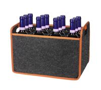 Générique Wine Travel Bag - Wine Carrier | Alcohol Boxes for Moving | Felt Wines Carrier Divider Storage Box | Portable Wines Tote Bag, Liquor Bottle Tote with Handle for Travel Camping and Tours