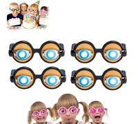 Générique Winking Eye Glasses,Kinetic Crazy Eyes Blinking Prank Glasses for Adults & Kids,Funny Winking with Pull-String Blink Mechanism,Perfect for Party Jokes,Costumes,Selfies & Gag Gifts (4PCS-B)