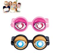 Générique Winking Eye Glasses,Kinetic Crazy Eyes Blinking Prank Glasses for Adults & Kids,Funny Winking with Pull-String Blink Mechanism,Perfect for Party Jokes,Costumes,Selfies & Gag Gifts (2PCS-B)