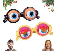 Générique Winking Glasses For Shows & Parties - Kinetic Crazy Eyes, Blinking Glasses with Eyes, The Ultimate Selfie Accessory, For Cosplay, Skits, And Social Media Photos (2PCS-CD)