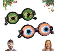 Générique Winking Glasses For Shows & Parties - Kinetic Crazy Eyes, Blinking Glasses with Eyes, The Ultimate Selfie Accessory, For Cosplay, Skits, And Social Media Photos (2PCS-AC)