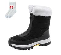 Générique Winter Boots for Women Waterproof, Non-Slip Thermal Snow Boots with Fleece Lining for Skiing Hiking & Winter Walking (Black,41)