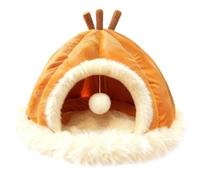 Générique Winter Cat Bed | 35x35x34cm Warm Plush Removable Washable,Winter Cat House, Stain-Resistant Dog Nest | for Napping Resting Playing Small Medium Large Breeds Living Room Bedroom Garage