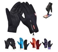 Générique Winter Gloves Touch Screen for Men Women Cold Weather Thermal Windproof Running Cycling Hiking Typing Outdoor Sports Daily Work (Black,Small)