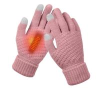 Générique Winter Gloves - Touchscreen Anti-Slip Gloves for Hiking | Polyester Acrylic Cotton Blend 20×8 Cm Approx 53 G Warm Full-Finger Knit Fit Ladies, Cycling Running Driving