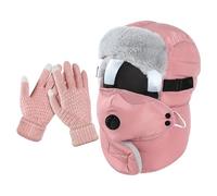 Générique Winter Hat with Ear Flaps | 4 in 1 Unisex Warm Cycling Accessories | Winter Hunter Hat | for Skiing Skating Sledding Snowshoeing Camping Hiking Hunting Outdoor Snow Work Park Cold Weather