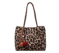 Générique Winter Leopard Print Faux Fur Shoulder Bag for Women, Plush Cheetah Tote Bag, Fun Trendy Animal Printed Soft Purses
