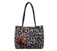 Générique Winter Leopard Print Faux Fur Shoulder Bag for Women, Plush Cheetah Tote Bag, Fun Trendy Animal Printed Soft Purses