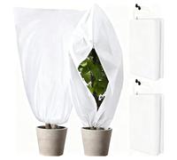 Générique Winter Plant Covers - 4Pcs Portable Warm Flower Wrap with Zipper | Outdoor Garden Freeze and Frost Protection Cover, Plant Frost Cover, Vegetables Bonsai Blueberry Tomatoes