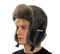 Générique Winter Trapper Hat - Plush, 13.78x12.6x1.97in Thickened Waterproof Thermal | Windproof Ear Protection Ski Hat, Outdoor Winter Headwear for Men, Women, Skiing, Running, Work, Hiking, Hunting